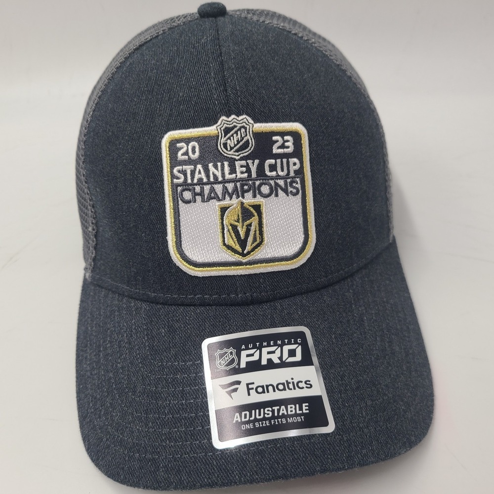 Vegas Golden Knights Hat Snapback Fanatics Gray NHL 2023 Stanley Cup Champions‎